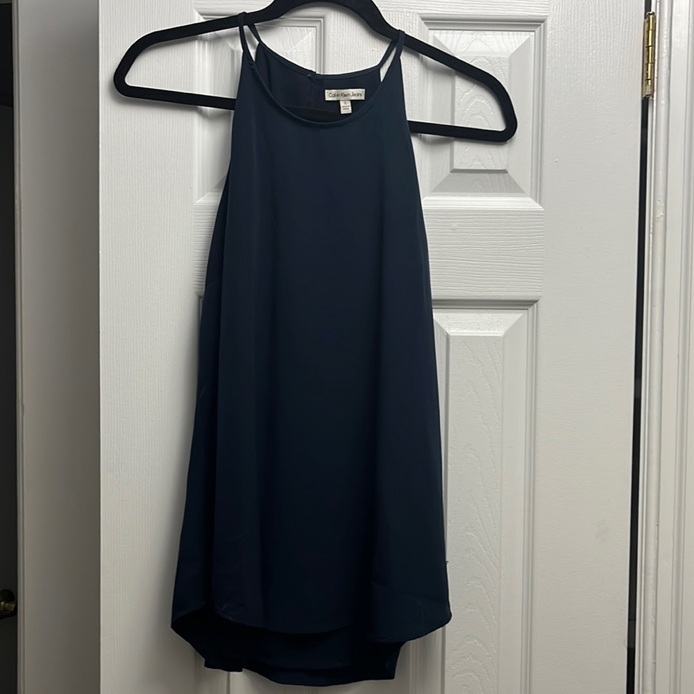 Calvin Klein Navy Blouse L